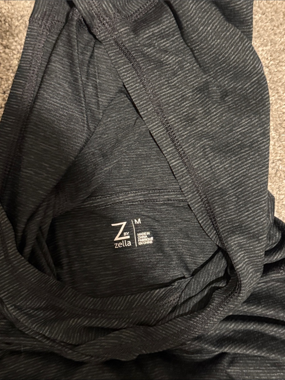 Zella Men's Charcoal Black Sleeveless Tank — Performance Muscle Tee - Picture 5 of 5
